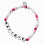 &#39;&#39;Believe&#39;&#39; Beaded Stretch Bracelet,