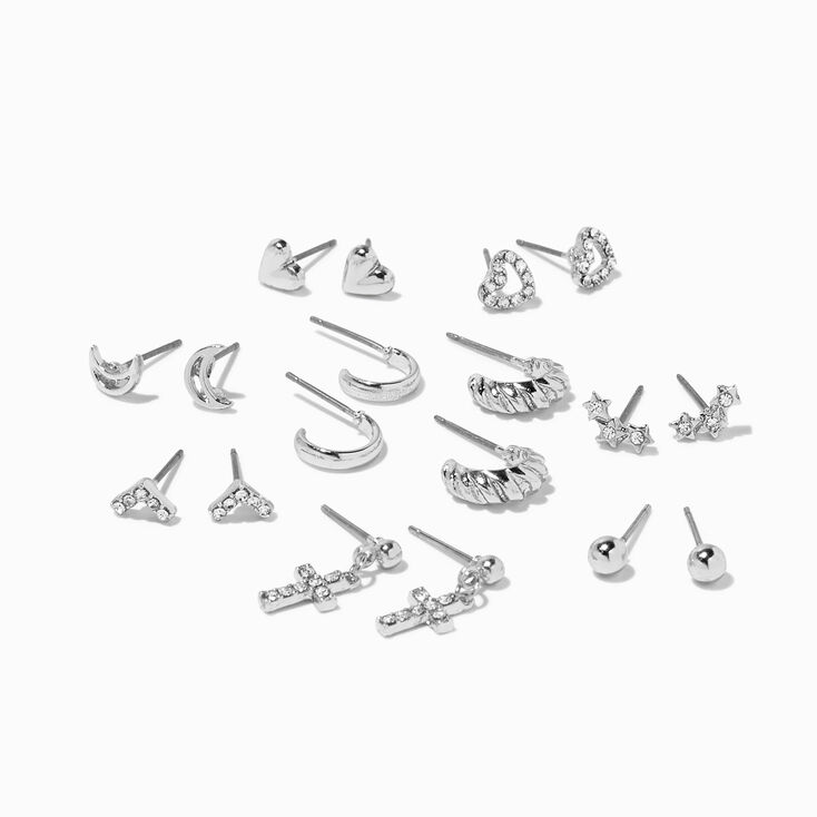 Holographic Heart Drop Earrings,