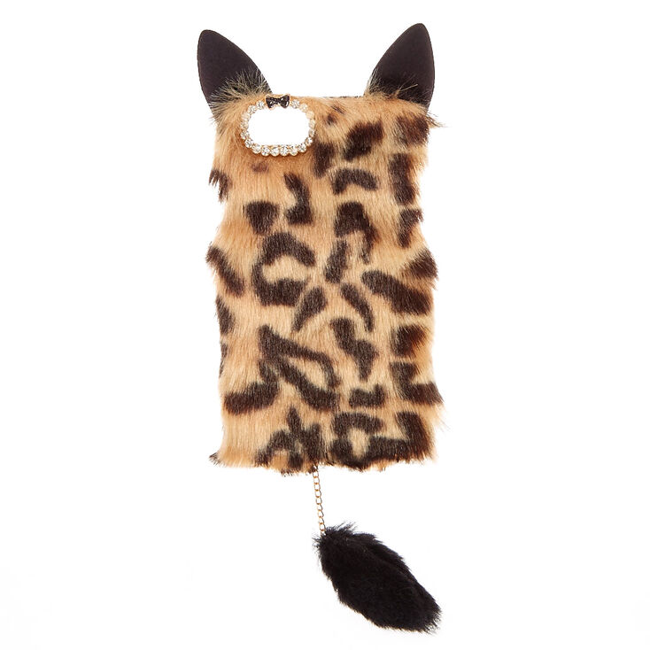 Faux Fur Leopard Phone Case,
