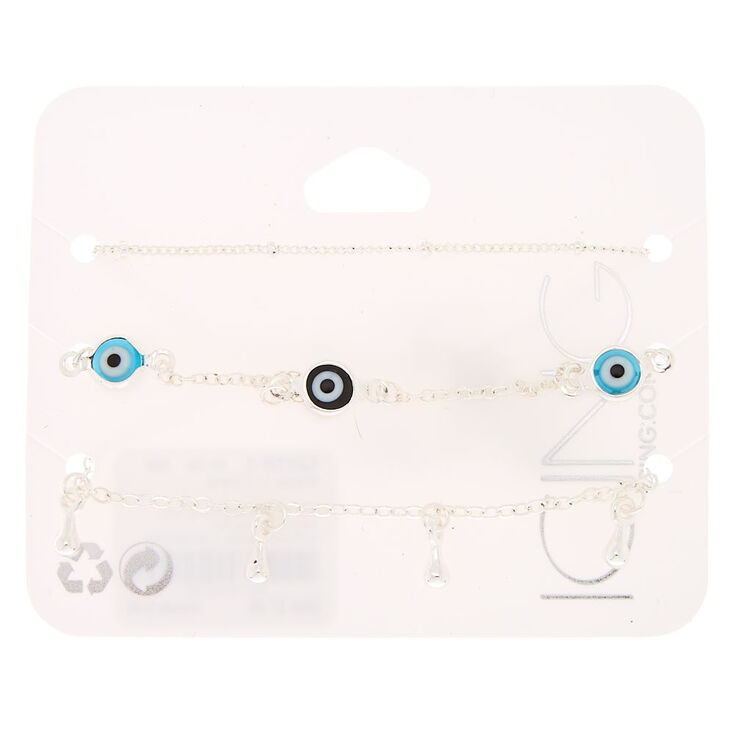 Evil Eye Chain Bracelets - 3 Pack,