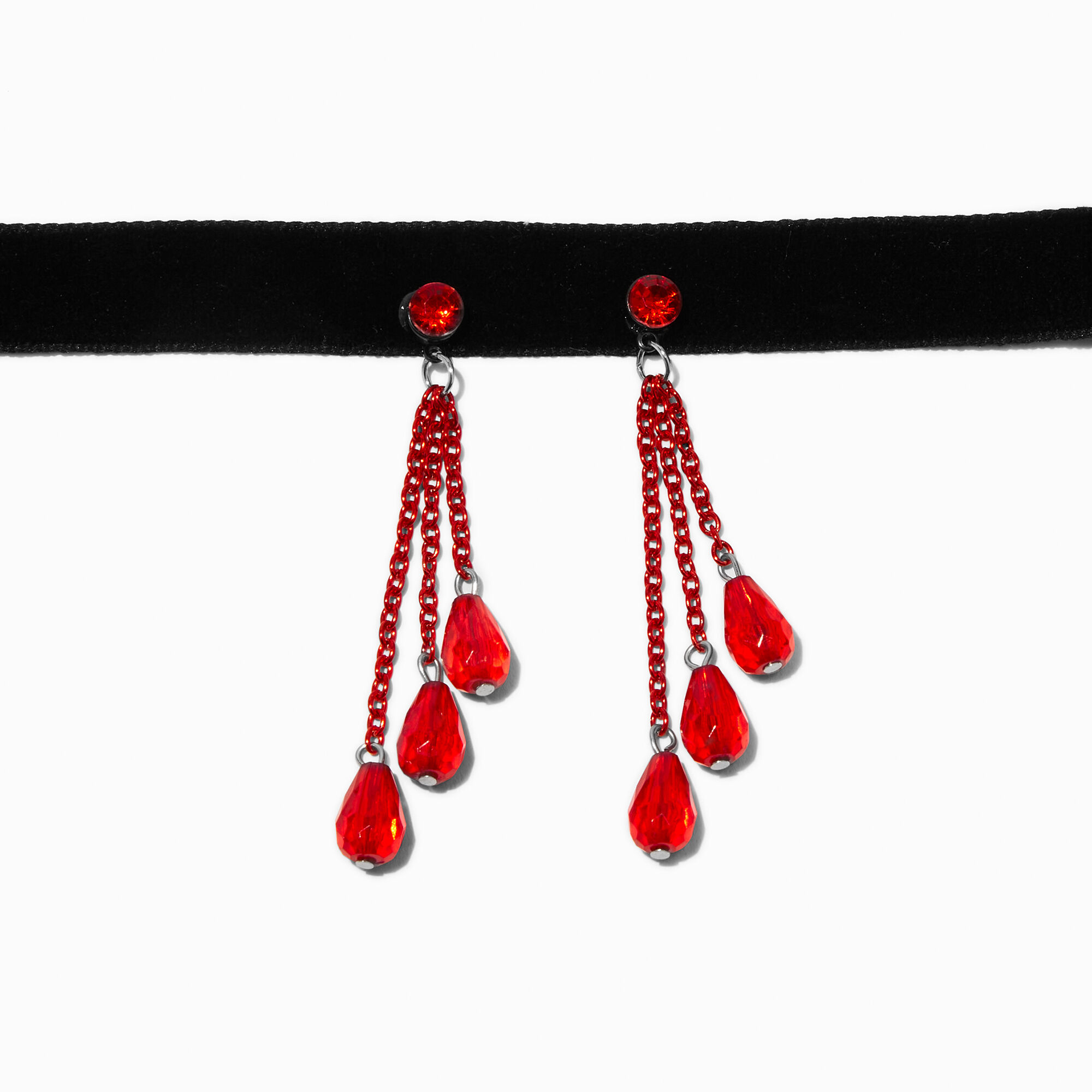 Red and black choker discount