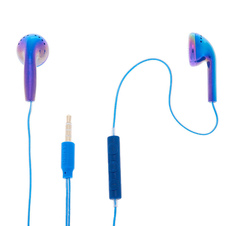 Mermaid Earbuds with Mic - Blue,