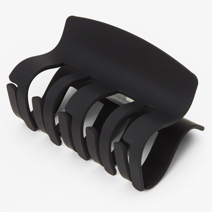 Matte Black Medium Thick Resin Hair Claw,