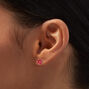 Pink Tropical Mixed Metal Stud Earrings - 9 Pack,