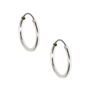 Silver 10MM Hoop Earrings,