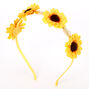 Sunflower Golden Leaf Flower Headband - Yellow,