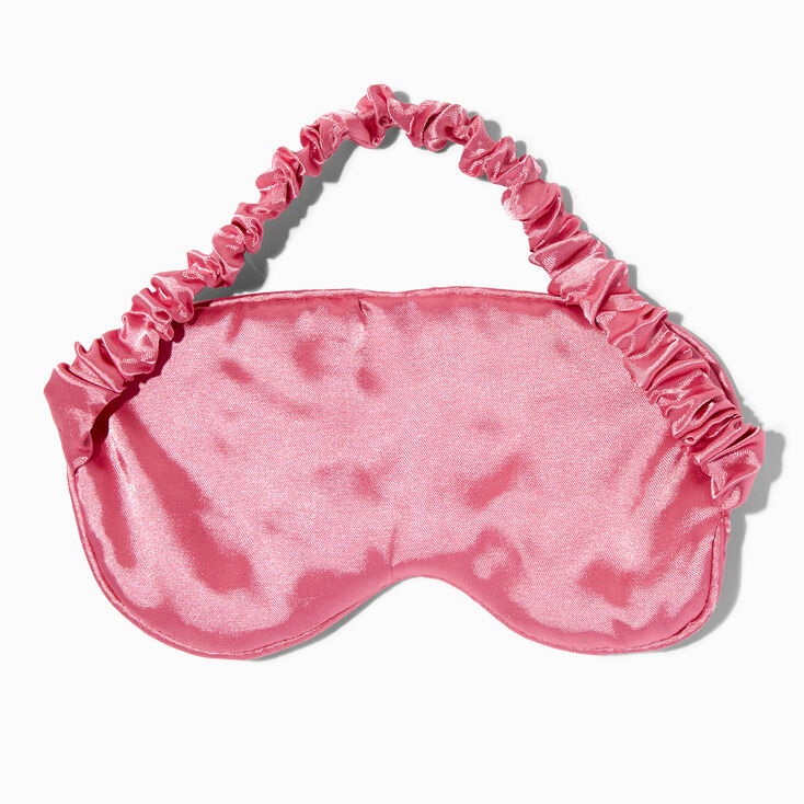 Hot Pink Bling Satin Sleeping Mask,