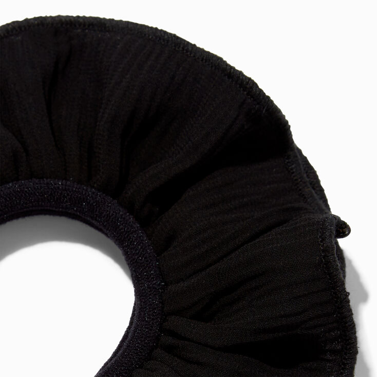 Black Ruffle Hair Scrunchie,