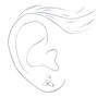 Silver Looped Stud Earrings,