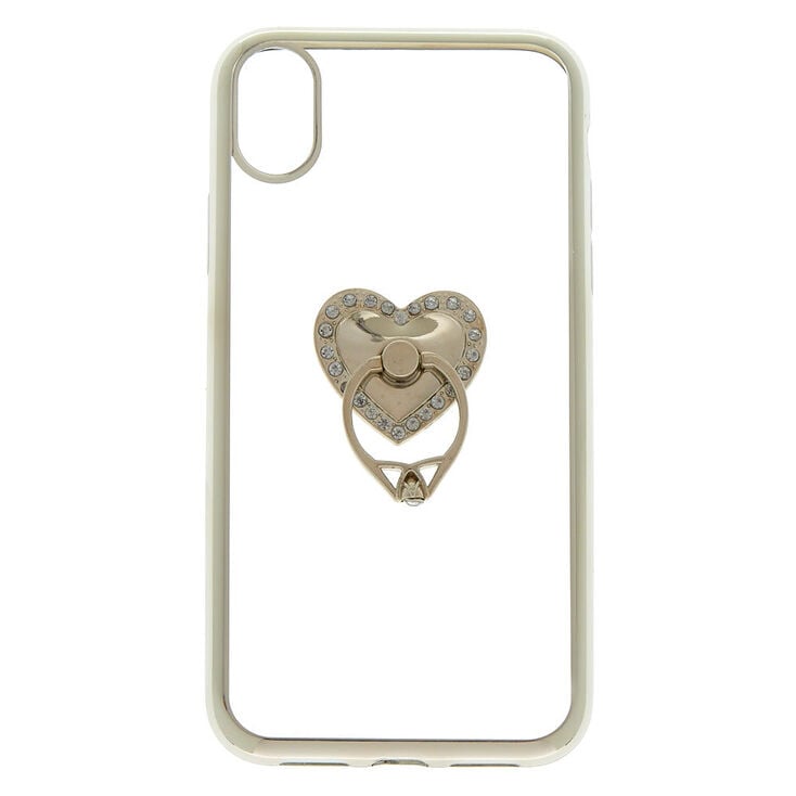 Heart Ring Stand Phone Case - Fits iPhone XR,