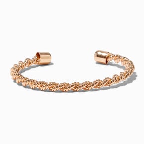 Gold-tone Twisted Rope Cuff Bracelet,