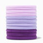 Mixed Purples Rolled Hair Ties - 10 Pack,