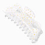 Large Clear Daisy Print Hair Claw,