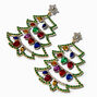 Gemstone Christmas Tree 3&quot; Drop Earrings,