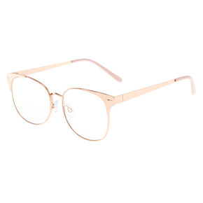 Rose Gold Retro Clear Lens Frames,