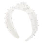 Pearl Knotted Headband - White,