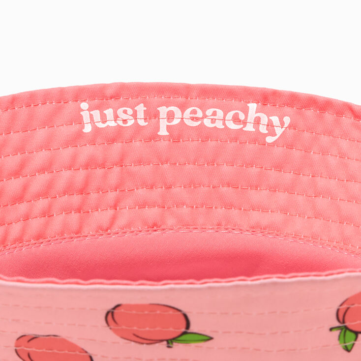 Peach Print Orange Bucket Hat,