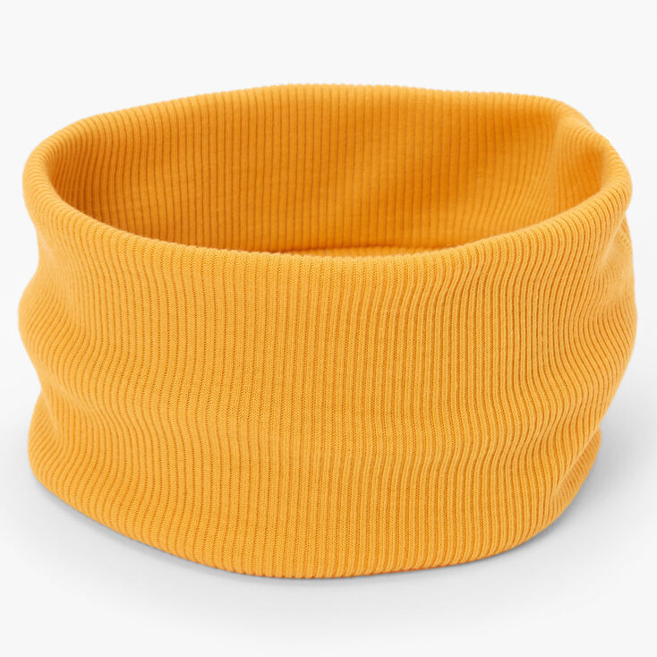Flat Ribbed Headwrap - Mustard,