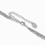Icing Recycled Jewelry Silver-tone Multi-Strand Woven Chain Necklace,