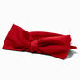 Red Jersey Solid Bow Headband,