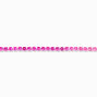 Pink Ombre Crystal Silver Bracelet,