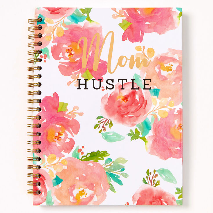 Mom Hustle Floral Notebook - Pink,