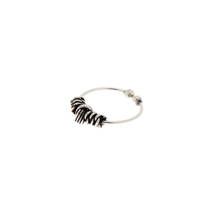 Sterling Silver Chunky Faux Nose Ring,