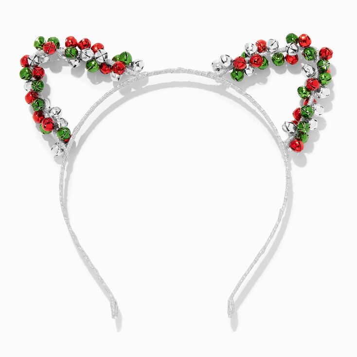 Christmas Cat Ear Jingle Bell Headband,