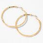 Gold-tone 60MM Molten Hoop Earrings,