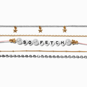 Mean Girls&trade; x ICING Mixed Metal So Fetch Bracelet Set - 5 Pack,