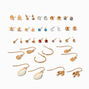 Gold-tone Coastal Earring Set - 20 Pack,