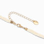 Gold Braided Charm Necklace,