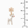 Crystal Reindeer &amp; Gold Snowflake 2&quot; Drop Earrings,