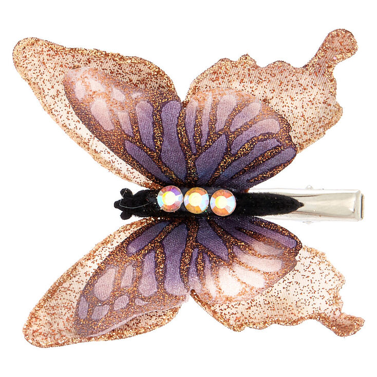 glitter butterfly hair clip rose gold icing us glitter butterfly hair clip rose gold icing us