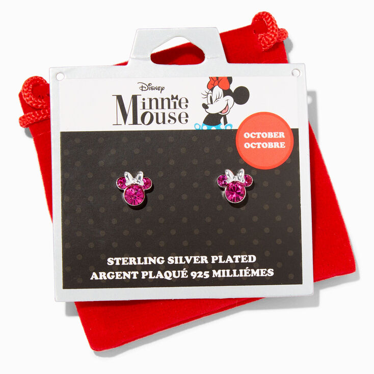 &copy;Disney Minnie Mouse Birthstone Sterling Silver Stud Earrings - October,