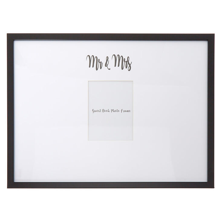Mr. & Mrs. Guest Book Photo Frame - White,