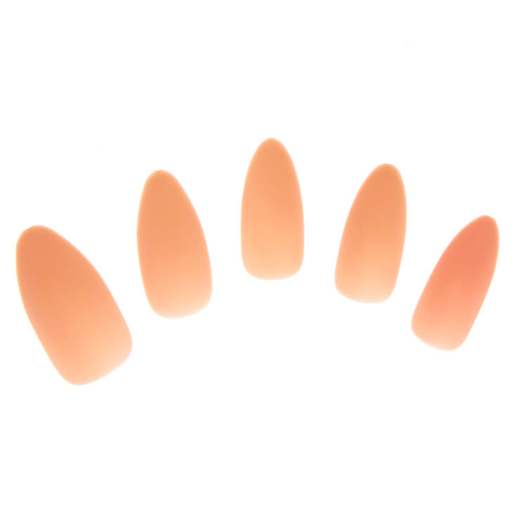 Matte Faux Nail Set - Nude, 24 Pack,