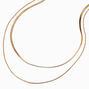 Gold-tone Delicate Snake Multi-Strand Chain Necklace ,