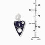 Silver-tone Ouija Planchette Clip-On Drop Earrings ,