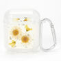 Yellow Daisy Clear Silicone Earbud Case Cover - Compatible With Apple AirPods&reg;,