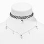 Black Mushroom Tattoo Choker &amp; Charm Necklaces &#40;2 Pack&#41;,