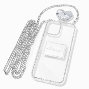 Bling Perfume Bottle Phone Case With Chain - Fits iPhone 12 Pro,