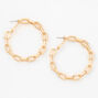 Gold 50MM Chain Link Hoop Earrings,