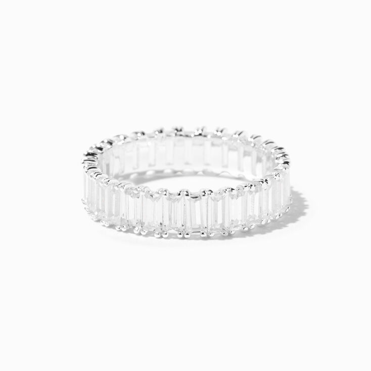 Icing Select Sterling Silver Crystal Eternity Ring,