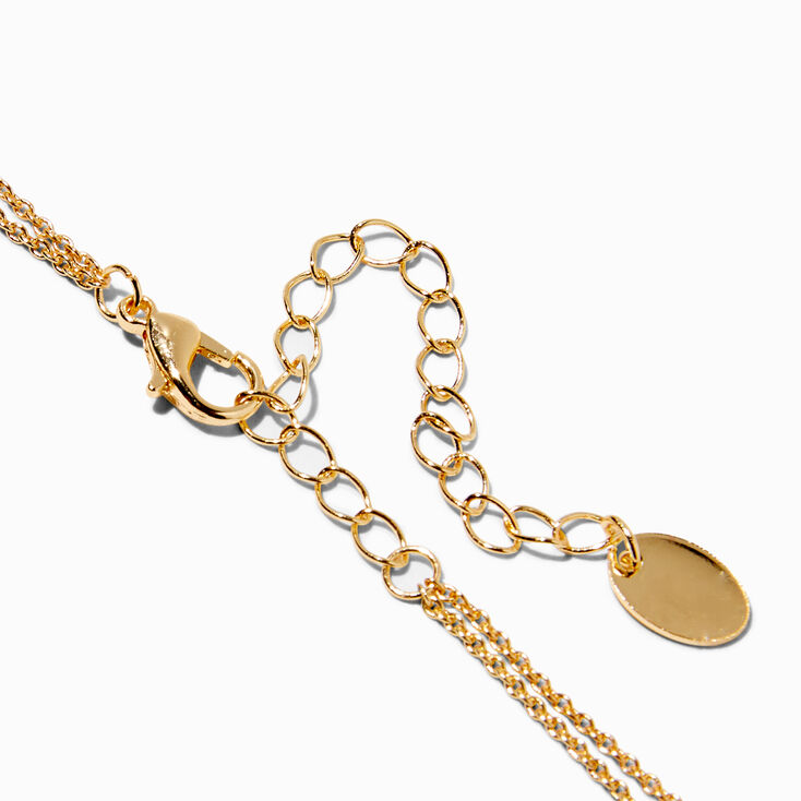 Bridesmaid Multi Strand Initial Pendant Necklace - A,