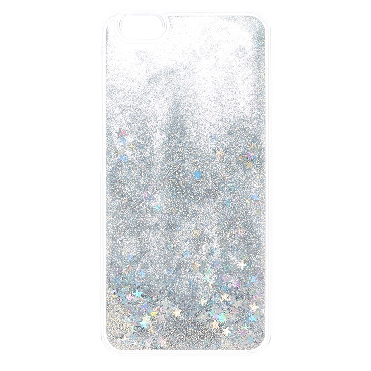 Iridescent Star & Glitter Liquid Fill Phone Case - Fits iPhone 6/7/8 Plus,