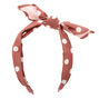Polka Dot Knotted Bow Headband - Mauve,