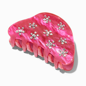 Pink Embellished Daisy Hair Claw,