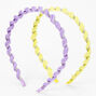 Purple and Yellow Headbands, 2 Pack,
