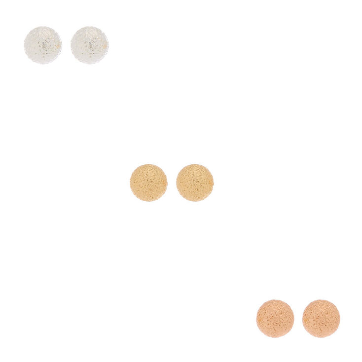 Mixed Metal Hoop & Stud Earrings - 6 Pack,